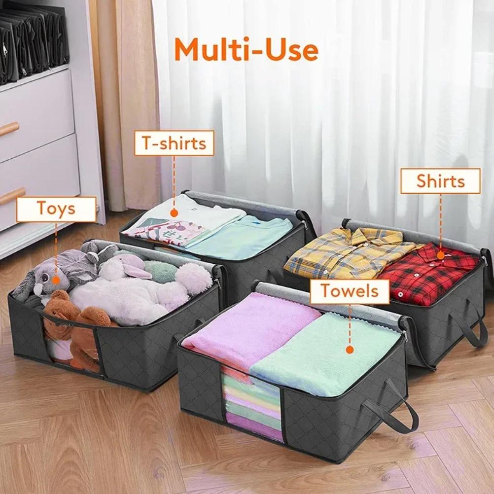 Storage Bag Foldable Large Capacity Clothes  Blanket Storage Bags Storage Containers for Organizing Bedroom Closet Clothing