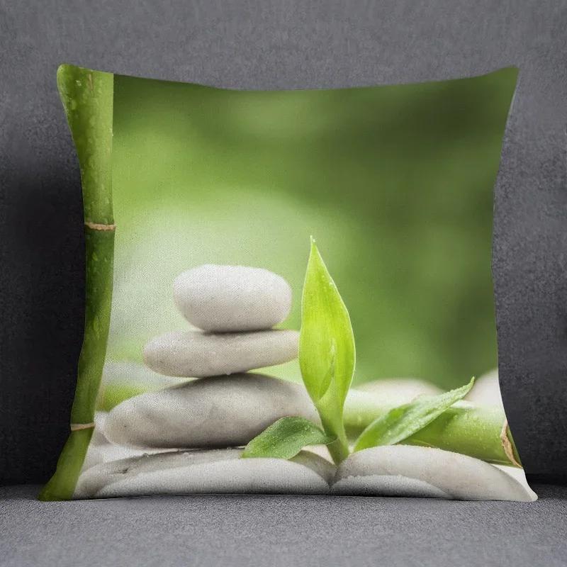 Bamboo Forest Pattern Series Pillow Gift Home Office Decoration Bedroom Sofa Car Cushion Cover Case