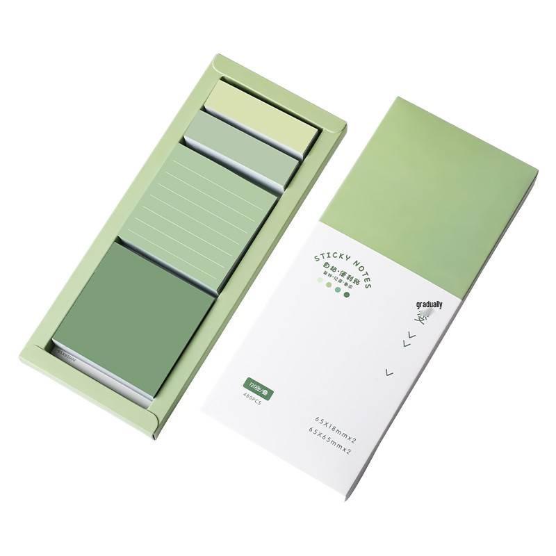 Gradient Sticky Note Set: Tearable Student Memo Pads with High-Value Index Stickers