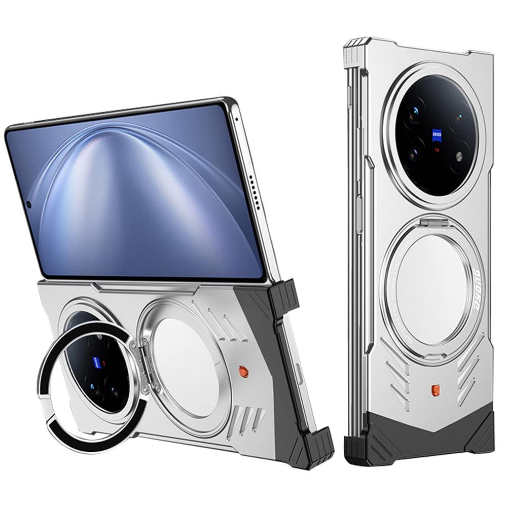 DYONG For Vivo X Fold5 5G Metal Case Frameless Hollow Heat Dissipation Phone Cover with Kickstand