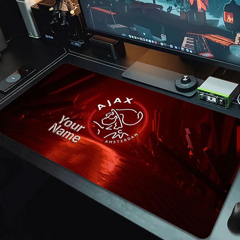 AFC Ajax Custom Name Large Size Mouse Pad Large Gaming Table Cushion Non-slip Laptop Tablet Big Mousepad XXL Mat Mini PC Playmat With Lock Edge