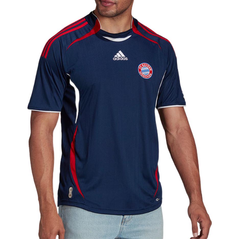 adidas FC Bayern München Schwarzes Fußballtrikot Herren Blau H39911