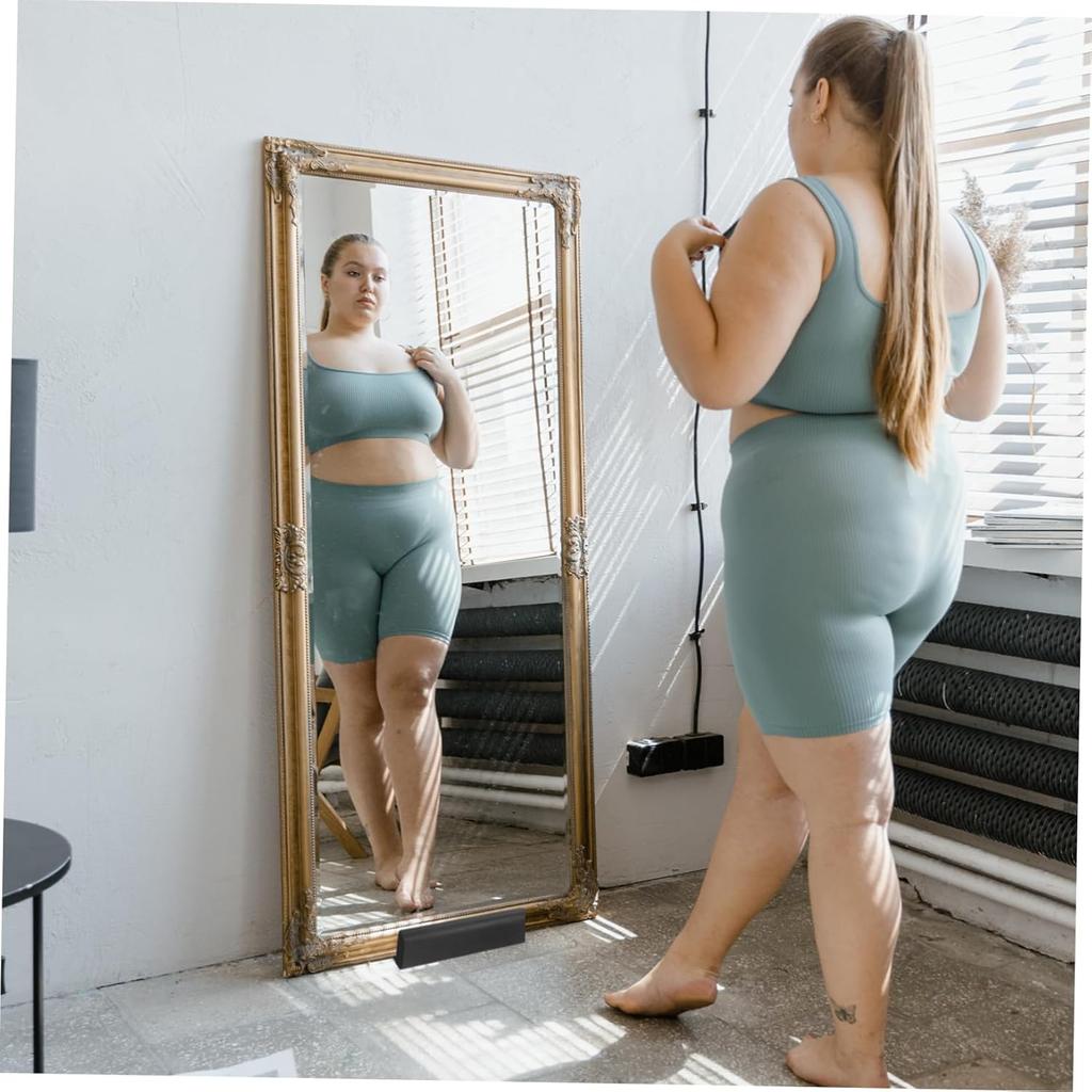 Wooden Floor Mirror Stand Support Base for Full Length Mirrors Non-Slip Design for Home Office and Art Display