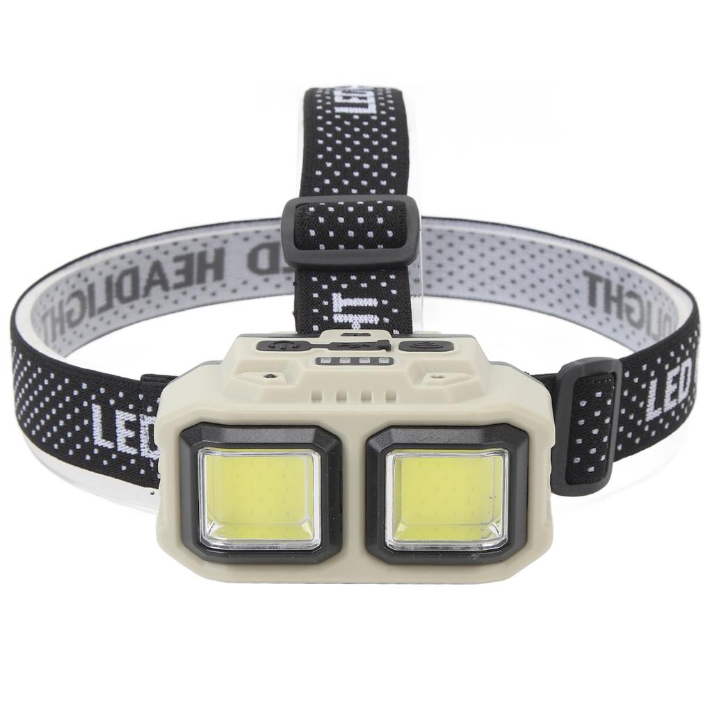Rechargeable LED Headlamp Motion Sensor USB Charging Multifunction COB Headlamp Wearable Work Light with Power Display