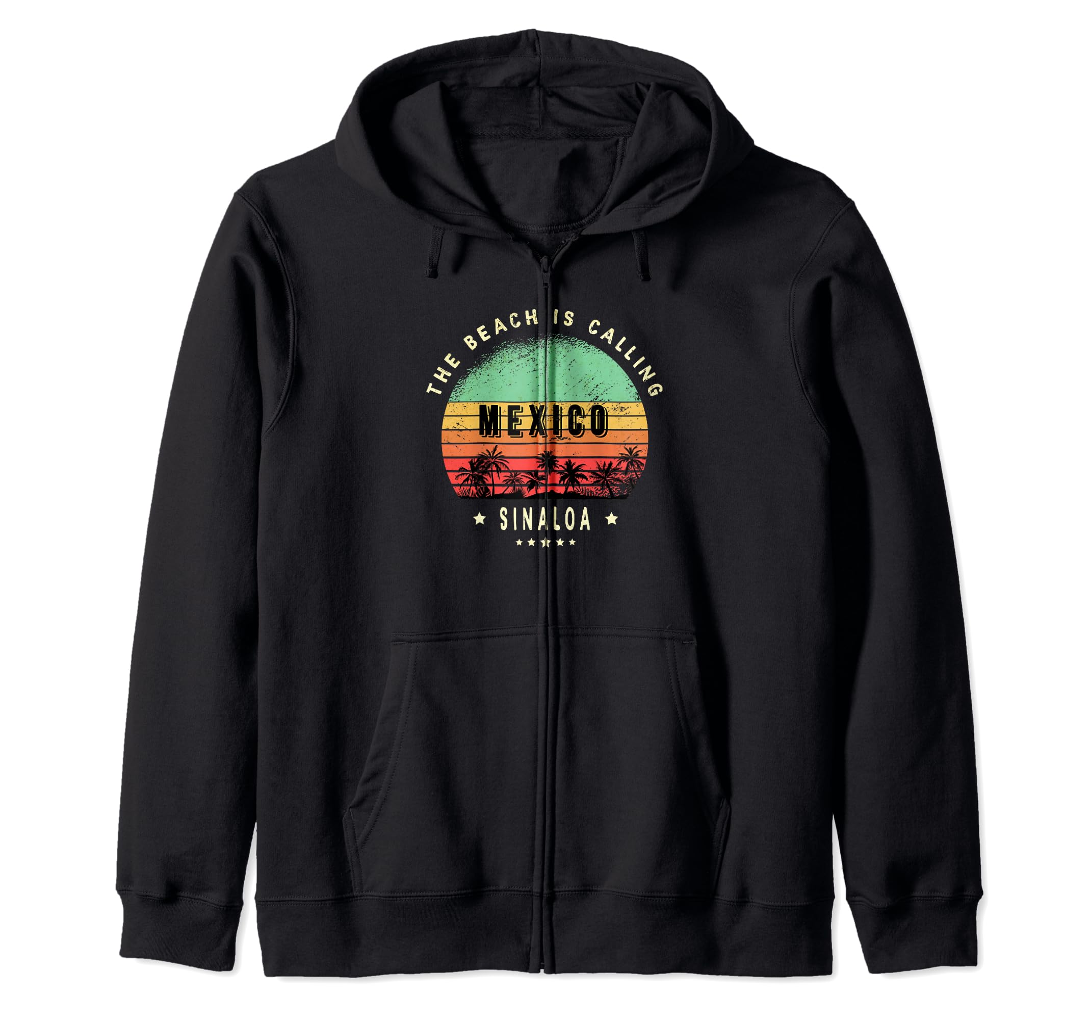 Mexico Pacific Coast Mexico Pacific Sinaloa, Beach, (Sinaloa, Travel, Beach, Coast, Zip-up Hoodie) чёрный