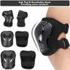 6 Stück/Set Knie Ellbogen Handgelenk Schutzsets, Kinder Jungen Mädchen Ausrüstung für Rollschuhe Radfahren Skateboard Skaten Rollerfahren