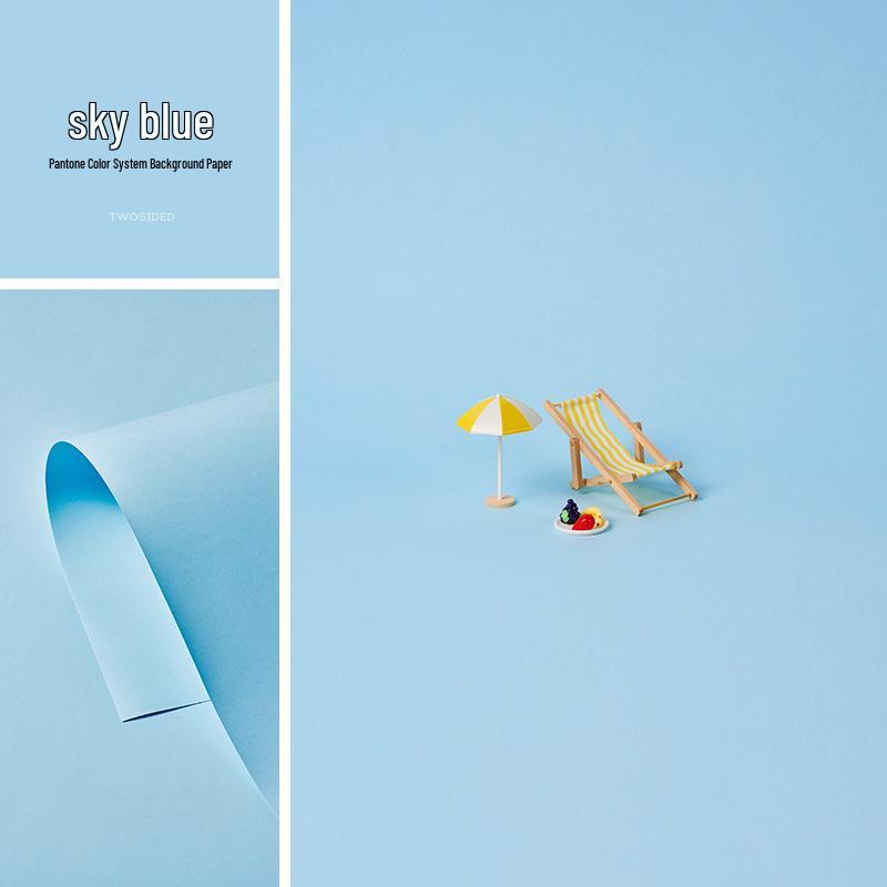 Macaron Colored Photography Background Paper - White, Blue, Red, Gray, Green, Pink, Beige Monochrome Cardstock Base