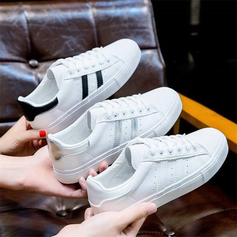 2021 Mujer Zapatos Casuales Mujer Casual Zapatillas De Mujer Flats Girl  Breathble Vulcanized Shoes Lace Up White Shoes Zapatos De Mujer comprar a  buen precio — entrega gratuita, reseñas reales con fotos — Joom