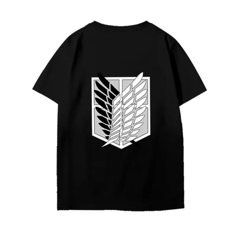 Attack the giant Blue Wing Black Wing Survey Corps Allen Private commander summer casual short-sleeved crew-neck T-shirt top