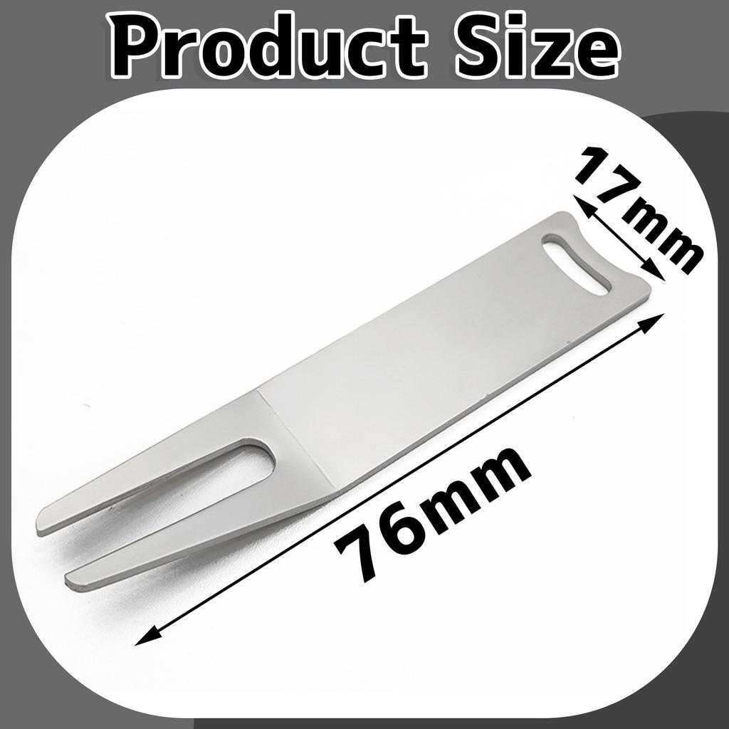 Cyiiifa Golf Fork (Silver) Green Fork Golf Zinc Alloy Sparkling