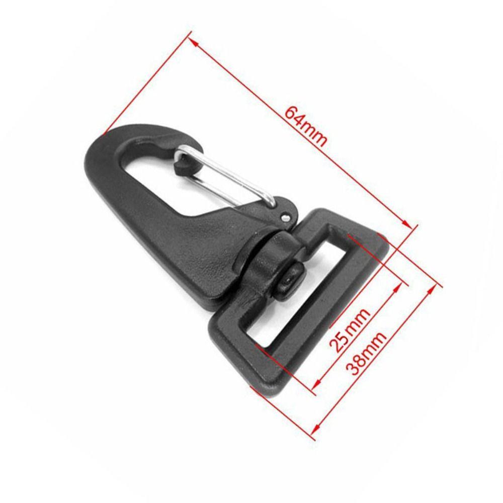 

25mm/38mm Plastic Alloy Carabiner Black Spring Quickdraws Keychain Outdoor Tool