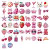50PCS Rose Gold Glitters Aesthetic Stickers Removable Waterproof Decals For Tablets Phone Customization