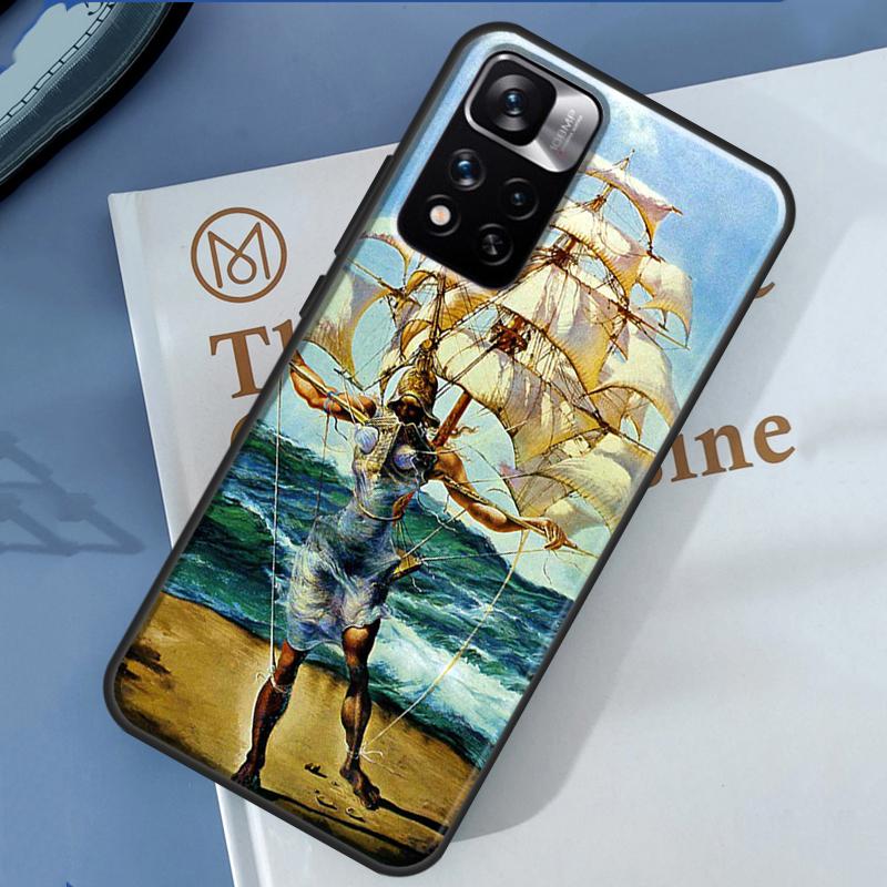 Salvador Dali Kunst-Hülle für Xiaomi Redmi Note 13 12 11 9 10 14 Pro 9S 10S 11S 12S Redmi 14C 10C 12C 13C Abdeckung
