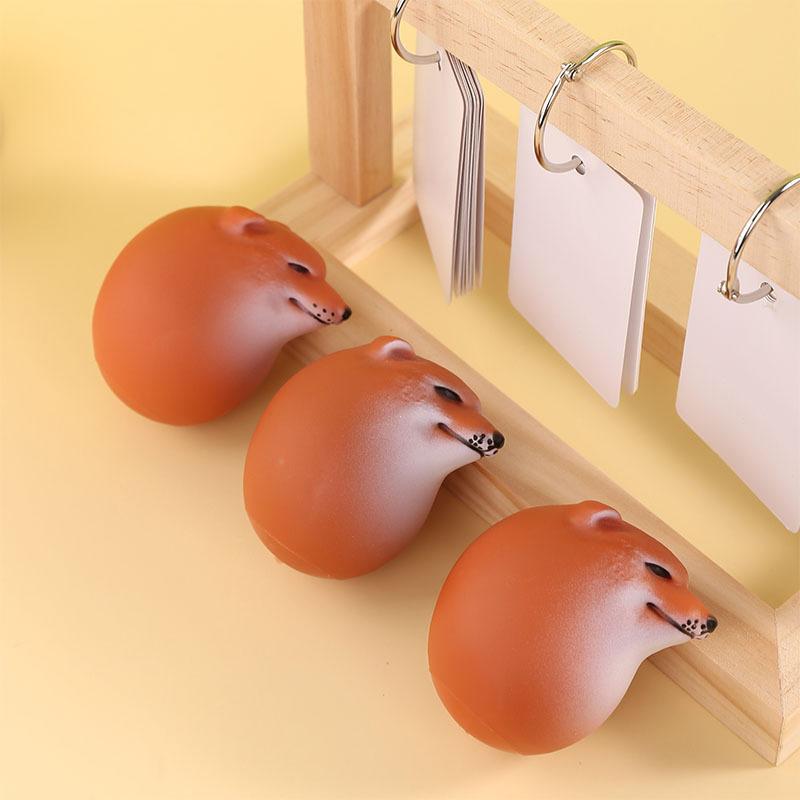 Creative Shiba Inu Realistic Egg Shape Pvc Desk Decor Dog & Egg Union Decorations For Home Offices Fun Christmas Gifts