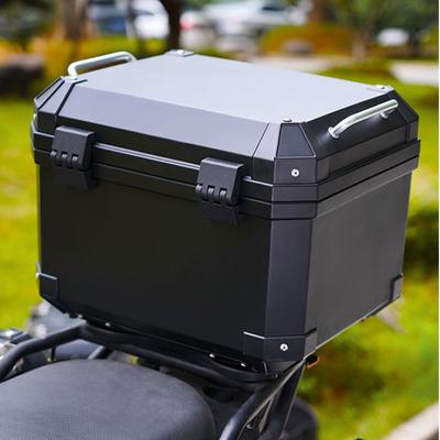 Caja superior para equipaje de motocicleta con cerradura y diseño reflectante, resistente al agua