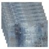 Farmhouse Placemats Set of 4, 12x18 Inch Modern Teal and Grey Abstract Art Painting Table Mats for Outdoor Home Party Kitchen Dining Decoration