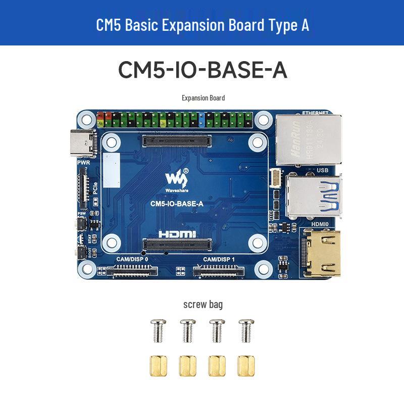 Raspberry Pi CM5 Baseboard: HDMI, Dual MIPI, Gigabit Ethernet, USB 3.2 Expansion Module