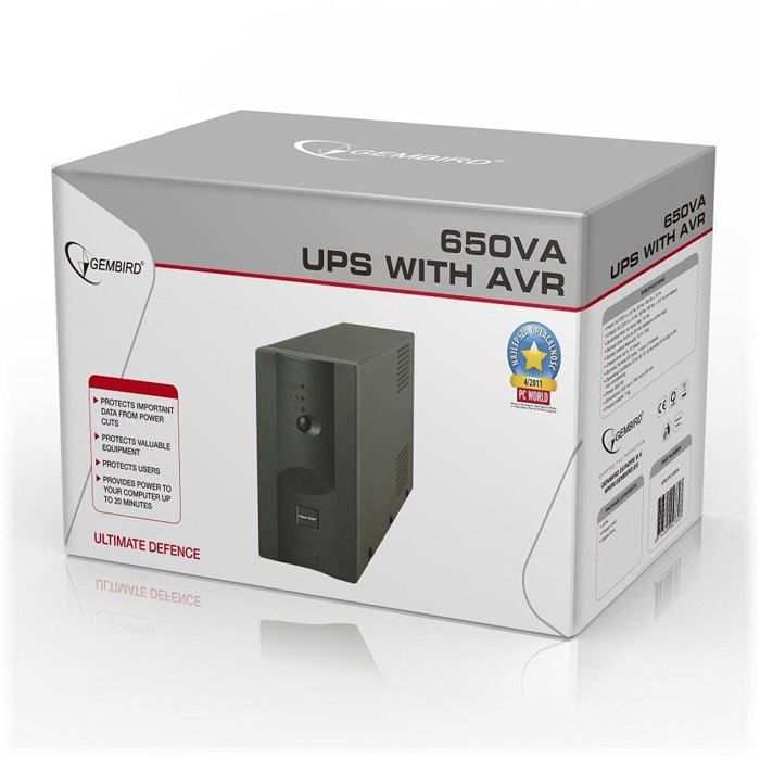 Onduleur - Gembird - UPS-PC-652A - Technologie VRLA - Design compact - Protection contre les surtensions