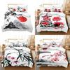 New Cross-border Chinese Style Ink Painting Digital Printing Flannel Bedding Set