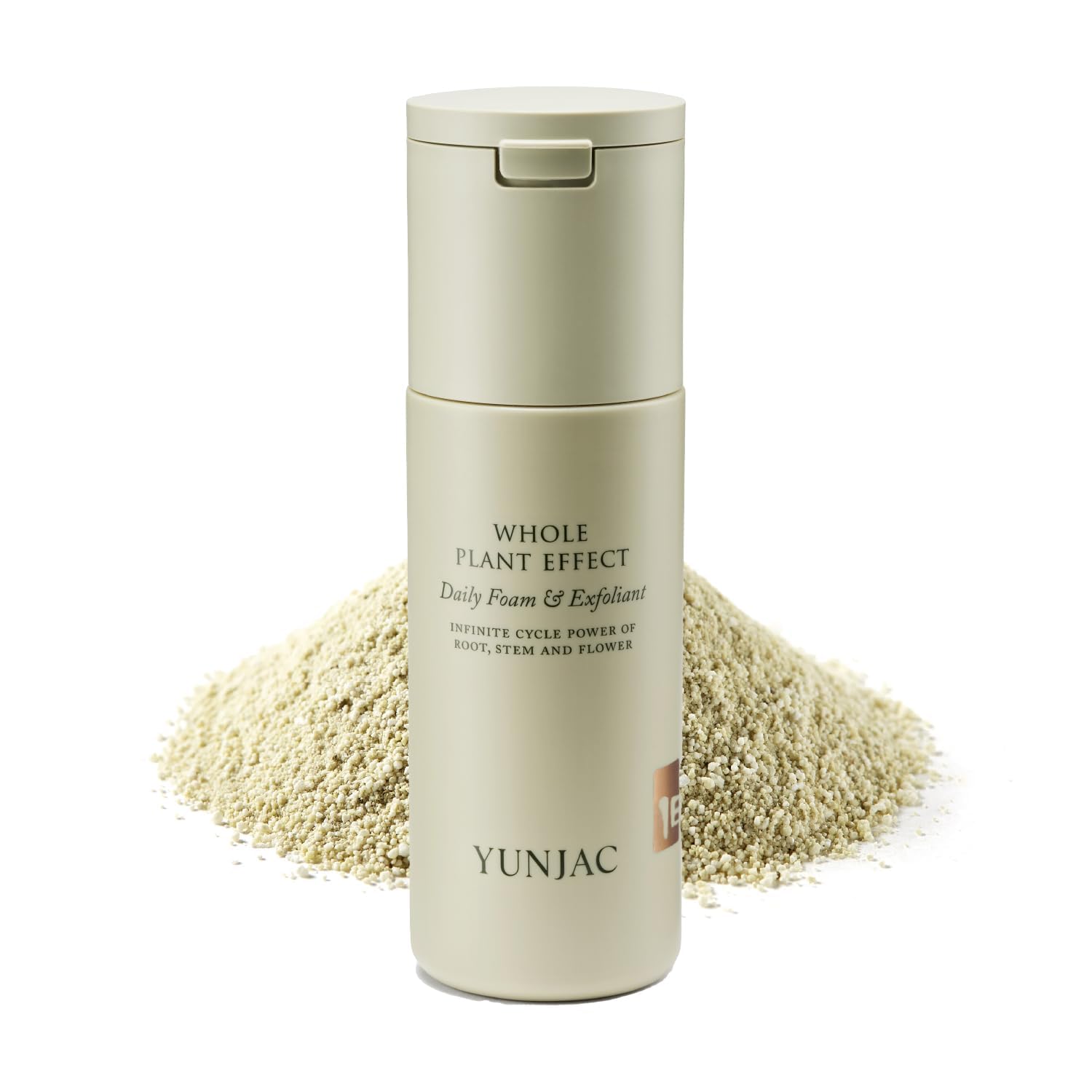 YUNJAC Whole Herb Daily Foam and Exfoliant 80g CleansingEnzyme Face Wash PowderPowder WashExfoliationMatcha Ingredients