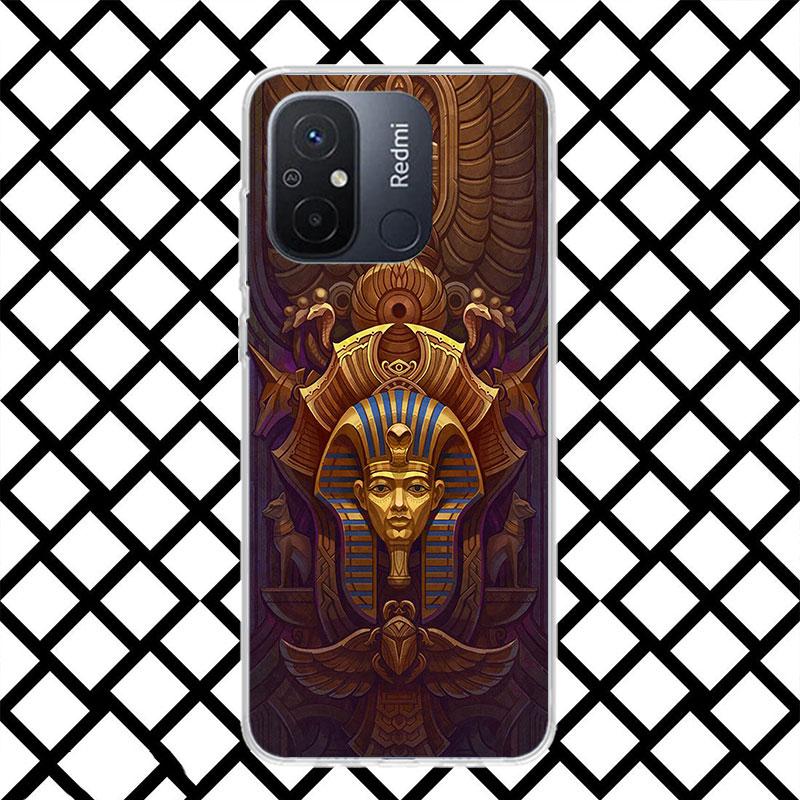 Egypt Nefertiti Anubis Pharaoh Phone Case for Xiaomi Redmi 14C 13C 13 12C 12 10C 10 10A 9C 9 9A 9T 8 8A 7 7A 6 Pro 6A K70 K40 So