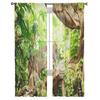 Tropical Rainforest Cheetah Jungle Leopard Green Sheer Curtains for Living Room Bedroom Decor Window Voile Tulle Curtain Drapes