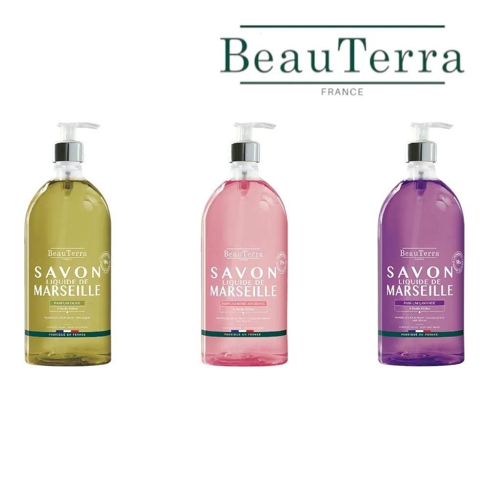 BeauTerra Марсельское жидкое мыло 1 л (2 бутылки) Франция olive