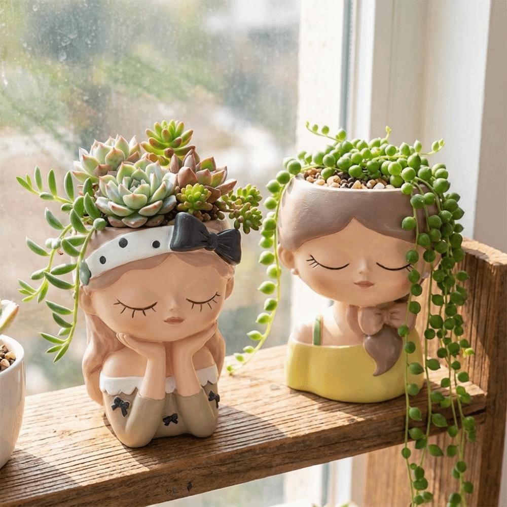 Cartoon Fairy Flowerpot Nordic Style Bonsai Vase Creative Decorative Planter Kitchen