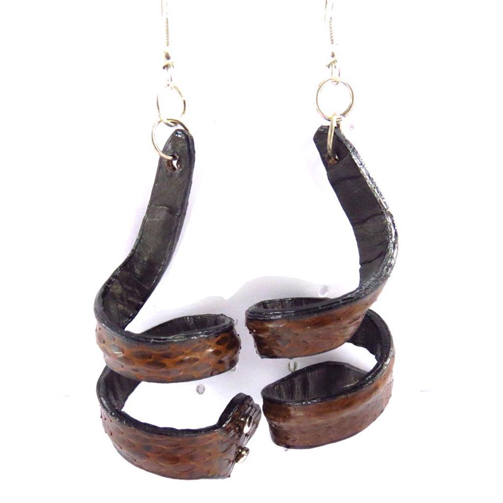 Les Trésors De Lily [J5983] - Brown 'Tentation' Designer Earrings