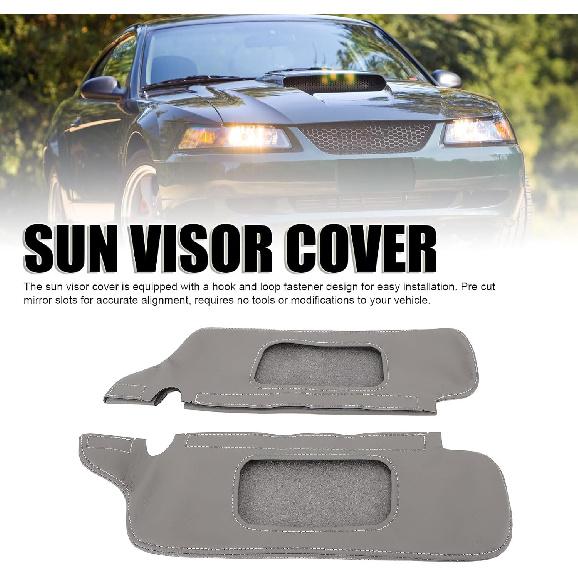 Asixxsix Sun Visor Cover Protector for 1994 to 2004, PU Leather Sun Visor Replacement Cover Skin, Left Driver and Right Passenger Side Sunvisor