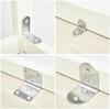 4PCS Furniture Stainless Steel Corner Code 90 Degree Right Angle Wardrobe Table and Chair Fixed Bracket Square Angle Iron