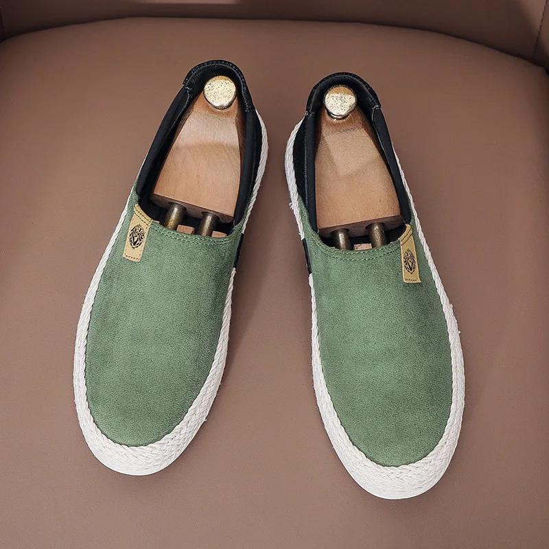 Fashion Fashion Casual Shoes for Men Slip-on Men's Loafers Comfortable Wear-resistant Male Flats 2024 New Breathable Men's Canvas Shoes
