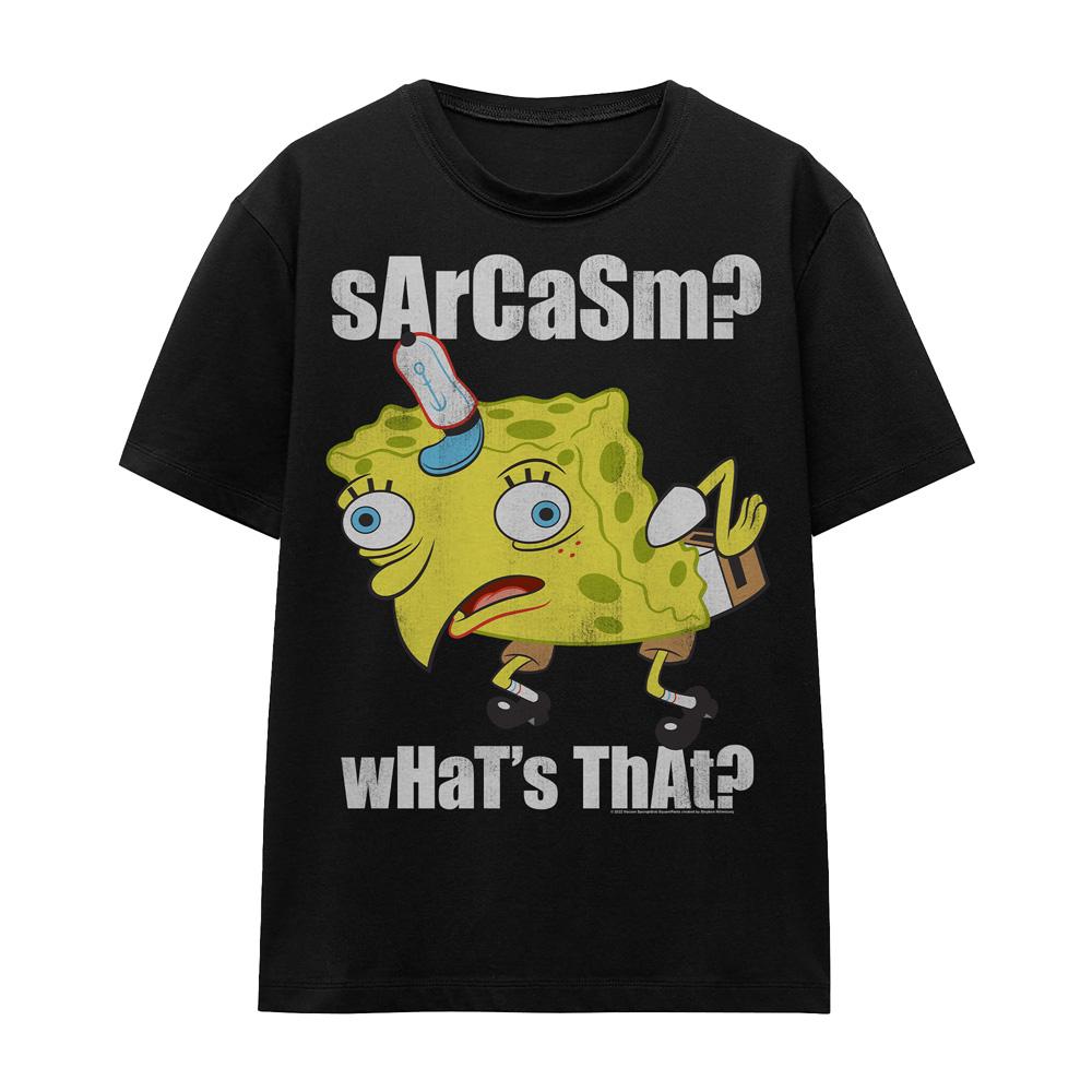 SpongeBob SquarePants Unisex Adult Sarcasm Meme T-Shirt