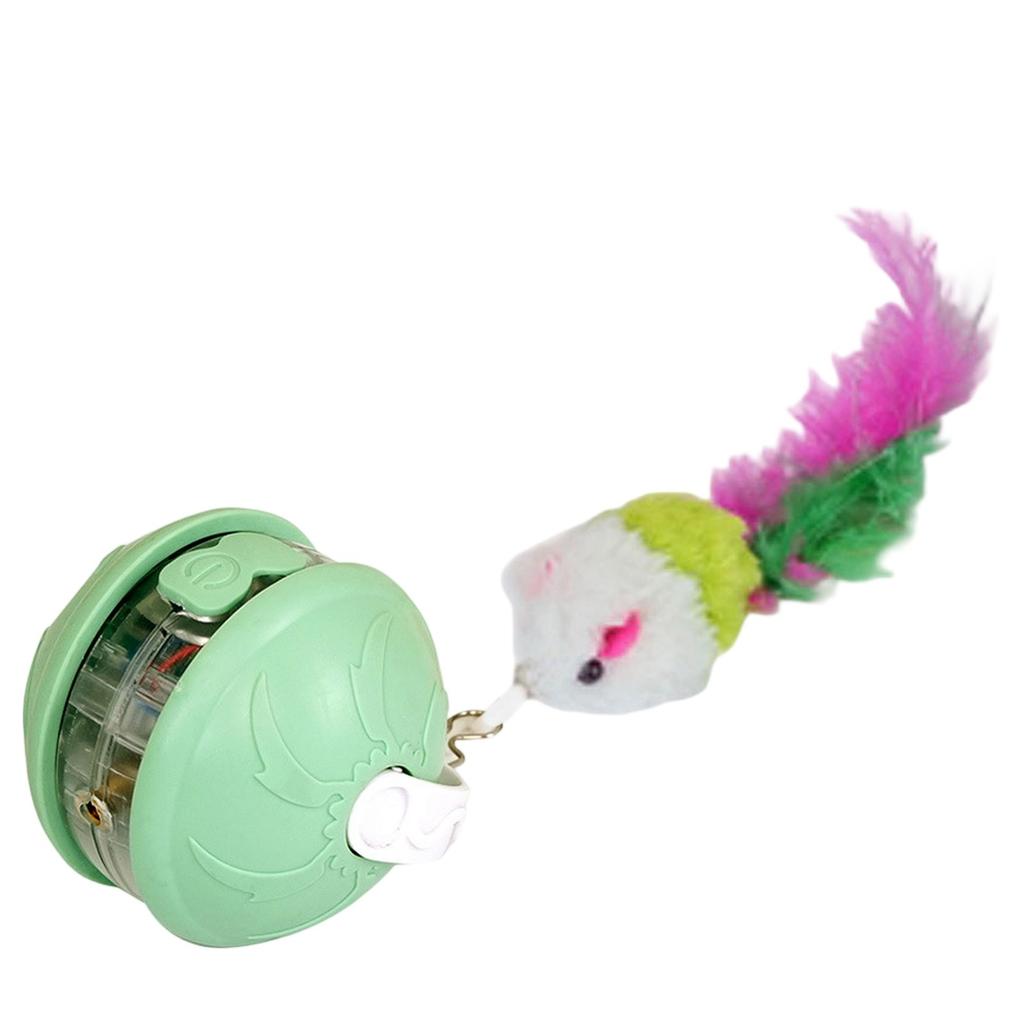 Indoor Cat Interactive Light Up Cat Toy, Rechargeable Electric Cat Ball, Electric Rolling Cat Toy(4 Tail Styles Are Sent Randomly)