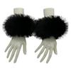 1 Pair Faux Fur Wrist Warmers Fluffy Women Plush Sleeve Cuffs Windproof Thermal Accessory for Jackets Sweaters