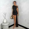 2025 Women's Spring/Summer One-Shoulder Celebrity Bodycon Mini Dress