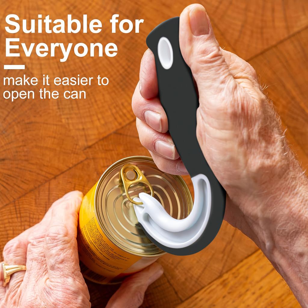 Easy To Grip Hook Can Opener - Durable, Cola Can Pull Tab Bottle Opener Tool Perfect for Families, Restaurants Christmas Parties