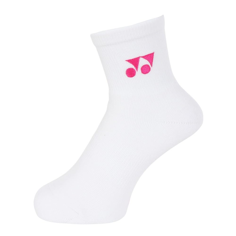 Yonex Shorts and Free Size Women's Socks, White/Pink (062),