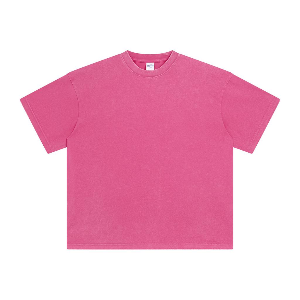 325 GSM 100% Cotton Washed T-Shirt Customized Pattern Print Men's Tees