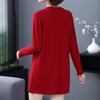 Mid-length Sweater Dress Solid Color Loose Knitted Sweater for Women Casual Long-sleeved Pullover Autumn and Winter
