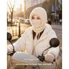 **Women Knit Balaclava Face Mask Neck Warmer Ear Flap Fleece Lined Outdoor Cycling Winter**