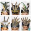 Colorful Feathered Hairband Ethnic Style Indian Hairband Fashion Hair Ornament  Special Occasion