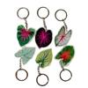 Creative Acrylic Leaf Keychain Earphone Bag Pendant Ornament