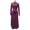 Elegant European Slim Fit Bodycon Dress - Autumn/Winter Collection, Solid Color, Pleated, Flowy, Belted Design