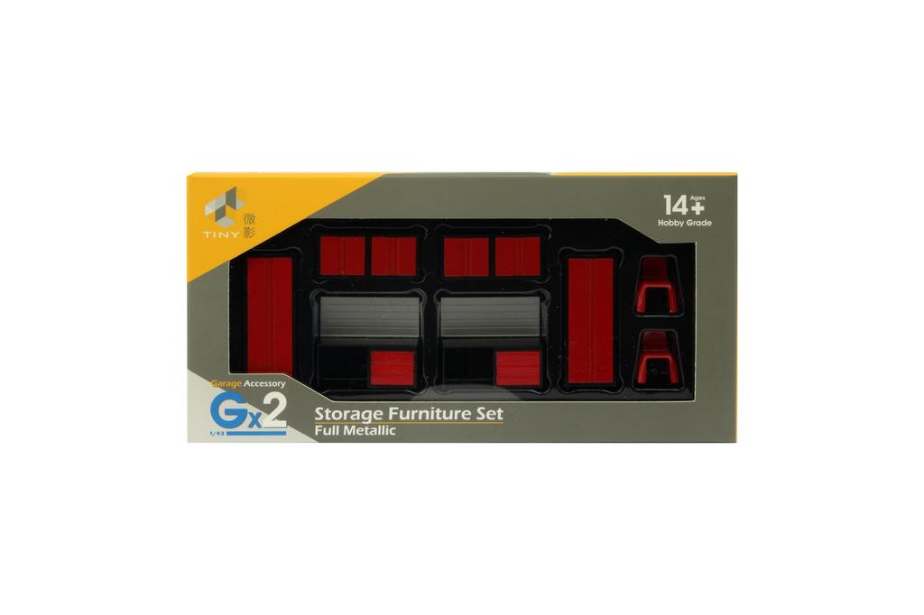 Tiny Gx2 Garage Diorama Accessories 1/43 (Full Metallic)
