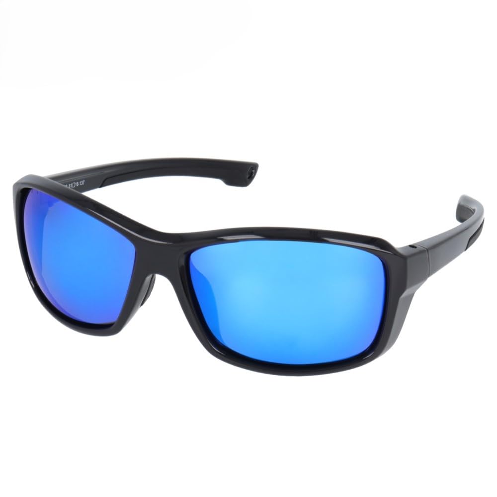TAKAMIYA concept Polarized Square Mirror Lens H.B Sunglasses, Shape, Gray/Blue