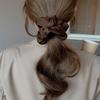 Elastisches Seidenähnliches Haargummi für Damen Haarringe Elegante geraffte seidenähnliche Scrunchies Übergroßes Haarband Haargummi