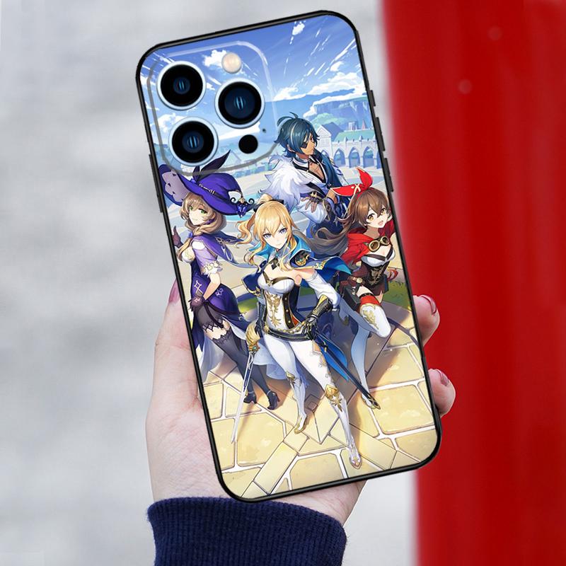 Anime Game Genshin Impact Phone Case For iPhone 15 16 Pro Max 12 13 Mini 11 14 Pro Max XR 16 15 Plus 16e Back Cover