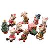Handbemalte Harz Santa Claus Zakka Ornament für Desktop Mikro-Landschaft Dekoration