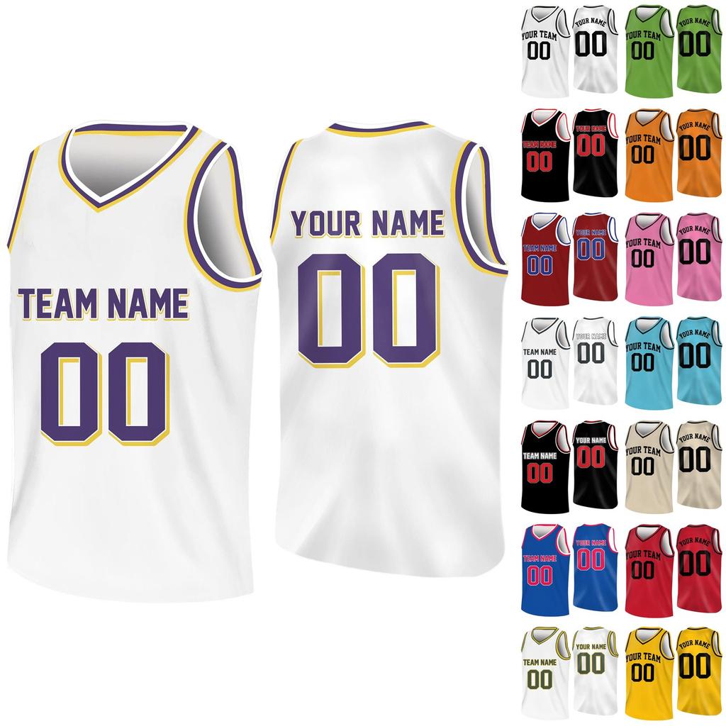 Custom Basketball Jerseys Personalized Printed Team Name & Number Sports Uniform For Men Women Youth